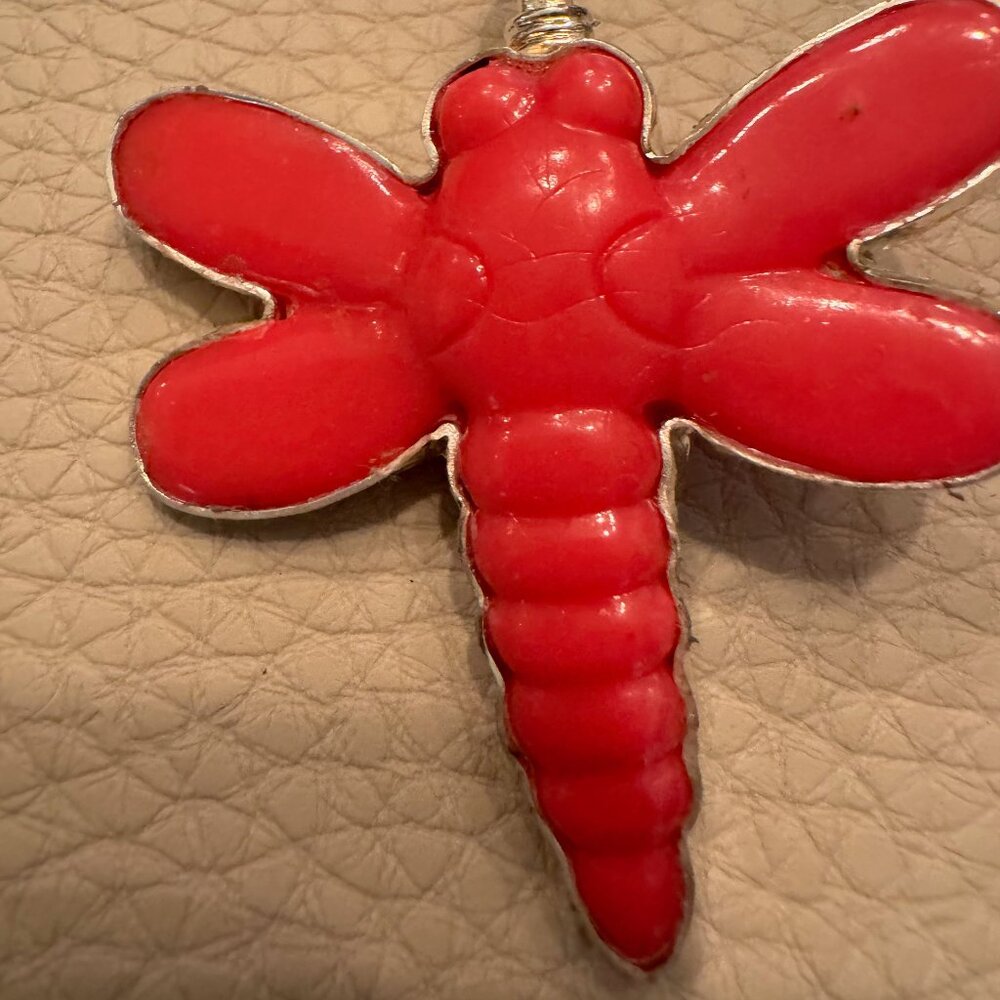 Coreen Cordova Pink Dragonfly Pendant